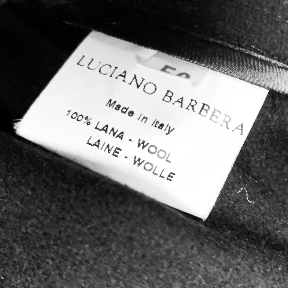 LUCIANO BARBERA Wool Single Breasted Coat, Black